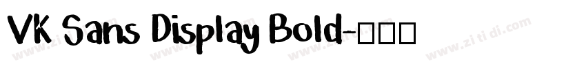 VK Sans Display Bold字体转换